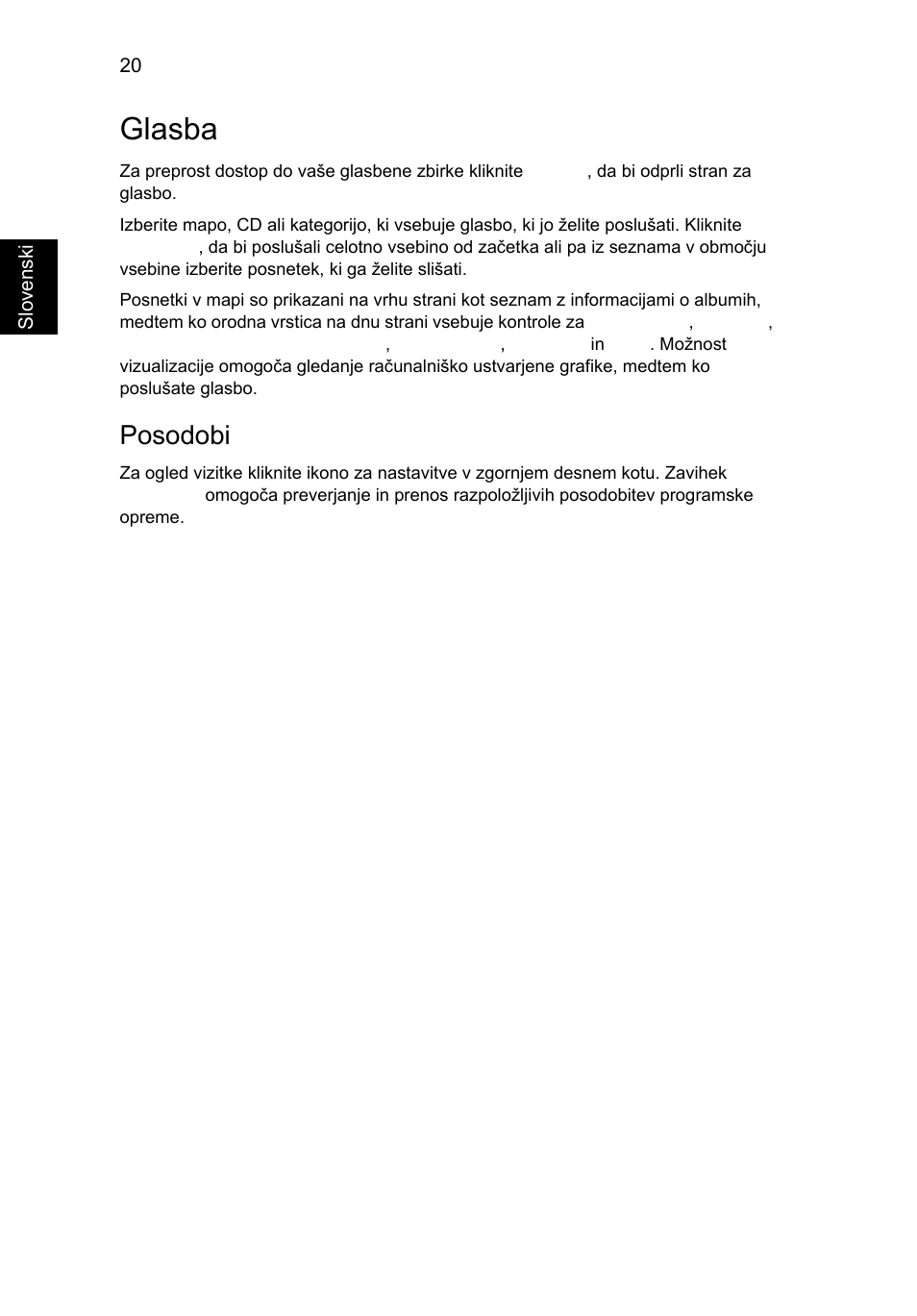 Glasba, Posodobi | Acer Aspire Series User Manual | Page 1186 / 2206