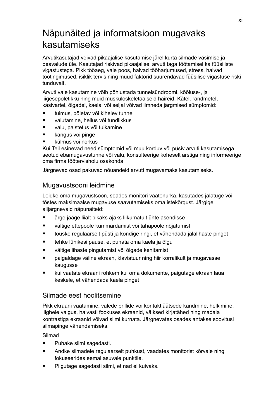 Näpunäited ja informatsioon mugavaks kasutamiseks | Acer Aspire Series User Manual | Page 1443 / 2206