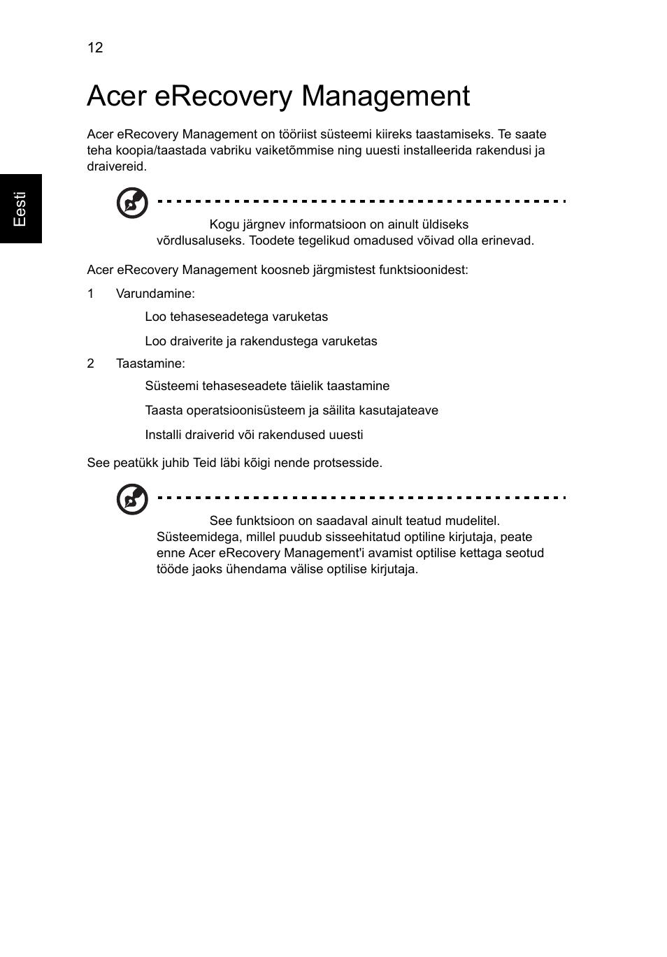 Acer erecovery management | Acer Aspire Series User Manual | Page 1464 / 2206