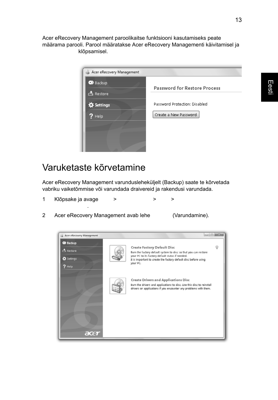 Varuketaste kõrvetamine | Acer Aspire Series User Manual | Page 1465 / 2206