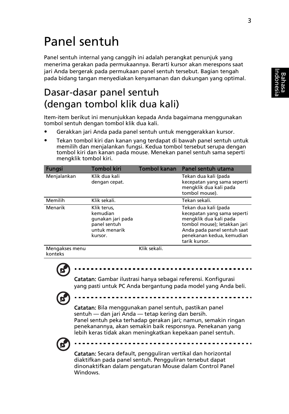 Panel sentuh | Acer Aspire Series User Manual | Page 2083 / 2206