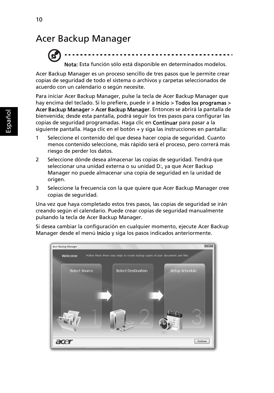 Acer backup manager | Acer Aspire Series User Manual | Page 324 / 2206