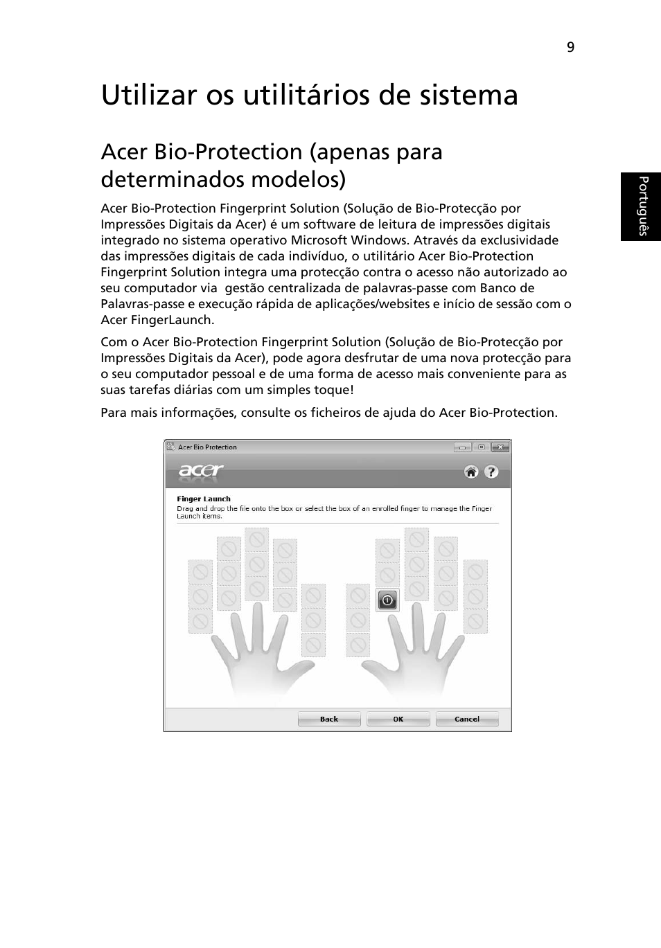 Utilizar os utilitários de sistema | Acer Aspire Series User Manual | Page 395 / 2206