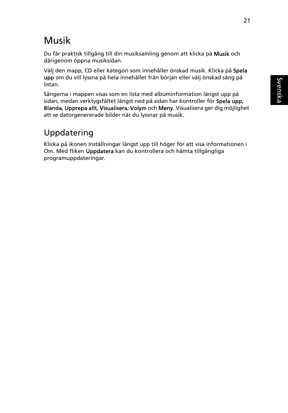 Musik, Uppdatering | Acer Aspire Series User Manual | Page 689 / 2206