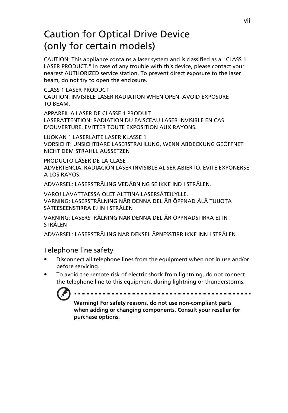 Acer Aspire Series User Manual | Page 9 / 2206