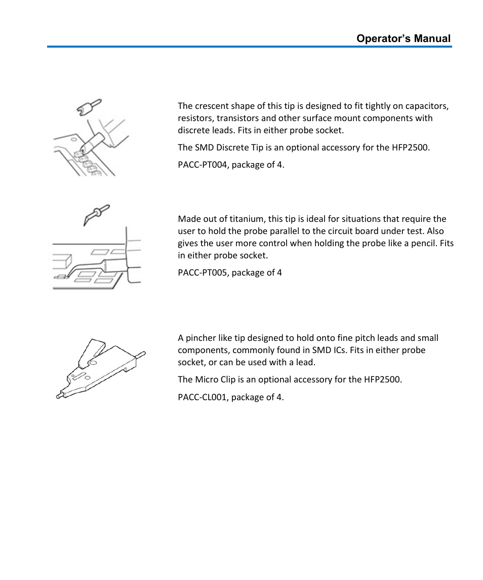 Clips | Teledyne LeCroy HFP2500 User Manual | Page 15 / 48