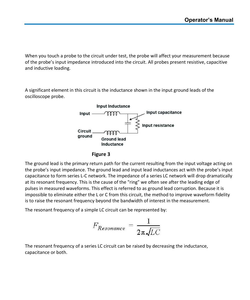 High frequency measurements, Input loading, Inductive loading (lead length) | Teledyne LeCroy HFP2500 User Manual | Page 25 / 48