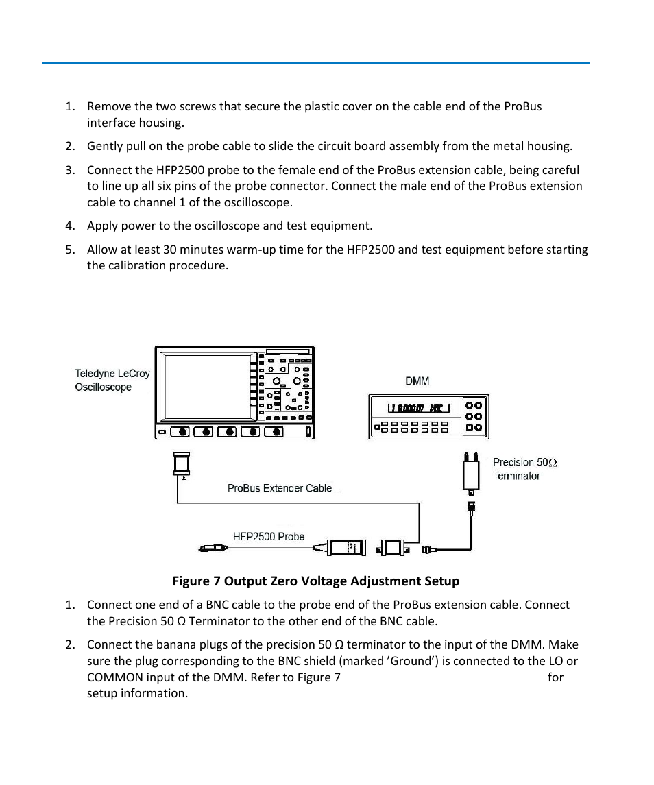 Preliminary procedure, Procedure | Teledyne LeCroy HFP2500 User Manual | Page 38 / 48