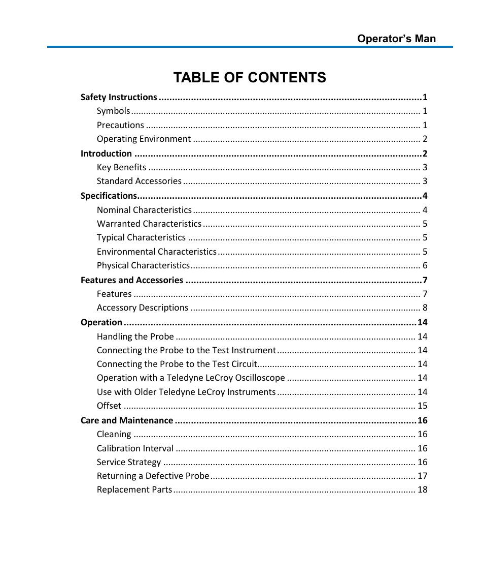 Teledyne LeCroy HFP2500 User Manual | Page 5 / 48