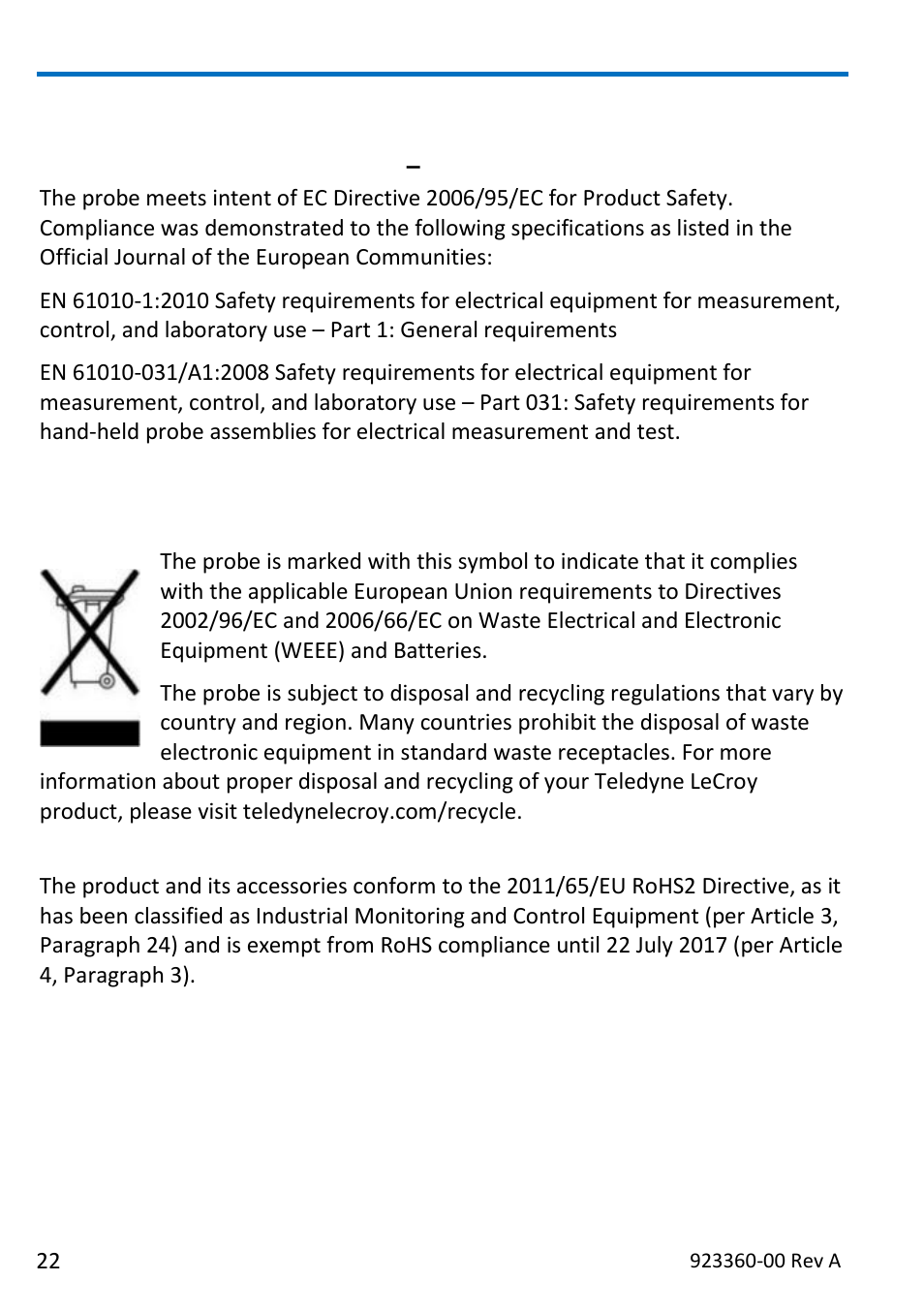 Safety compliance, Environmental compliance | Teledyne LeCroy ZS4000 User Manual | Page 28 / 32