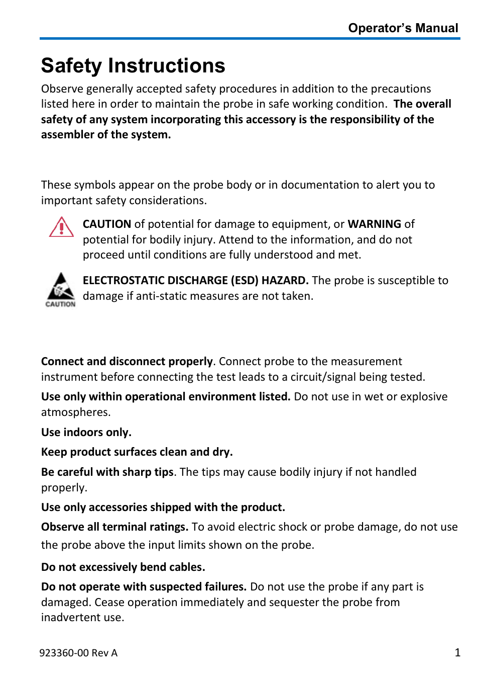 Safety instructions, Symbols, Precautions | Teledyne LeCroy ZS4000 User Manual | Page 7 / 32