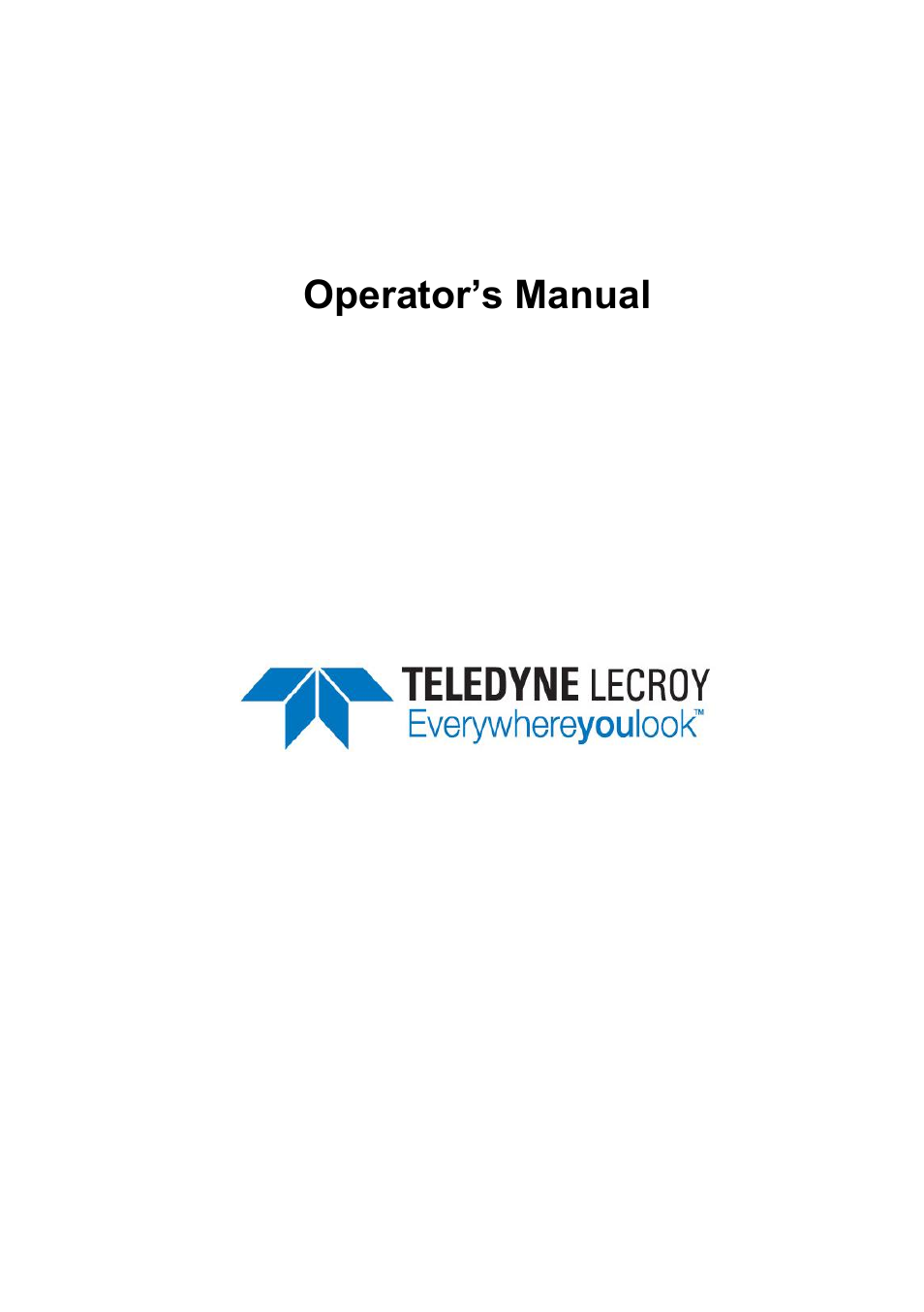 Operator’s manual, Ap015 current probe | Teledyne LeCroy AP015 User Manual | Page 3 / 24