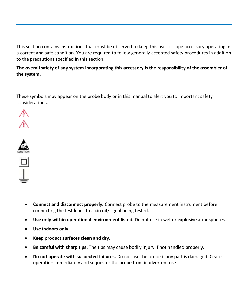 Safety instructions, Symbols, Precautions | Teledyne LeCroy CP150 User Manual | Page 7 / 28