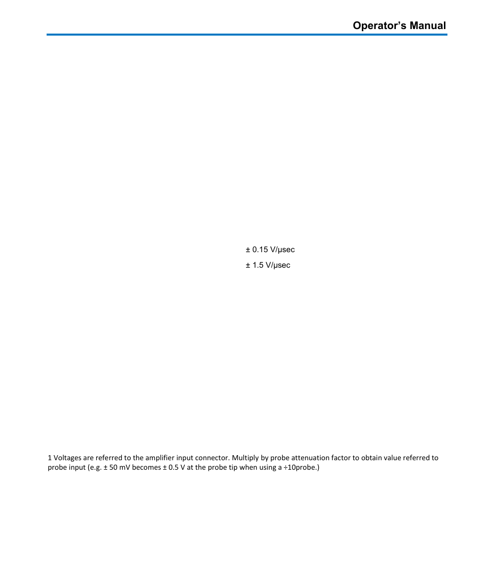 General, continued, Dynamic ranges, Operator’s manual | Teledyne LeCroy DA1855A User Manual | Page 11 / 94