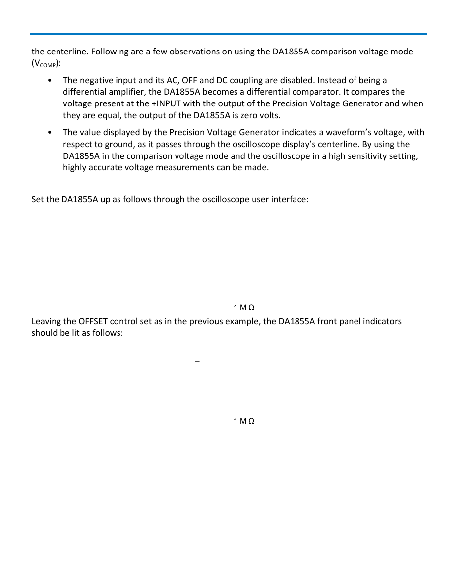 Differential offset operation (v, Da1855a differential amplifier | Teledyne LeCroy DA1855A User Manual | Page 34 / 94