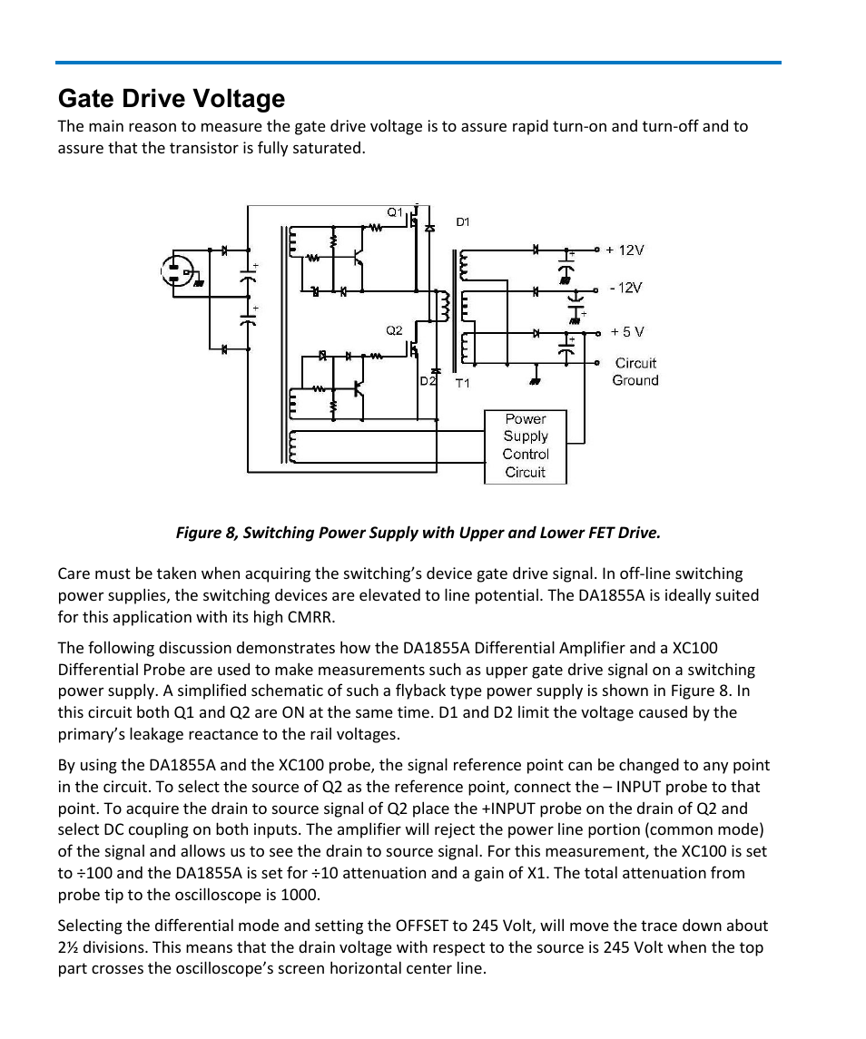 Gate drive voltage | Teledyne LeCroy DA1855A User Manual | Page 50 / 94