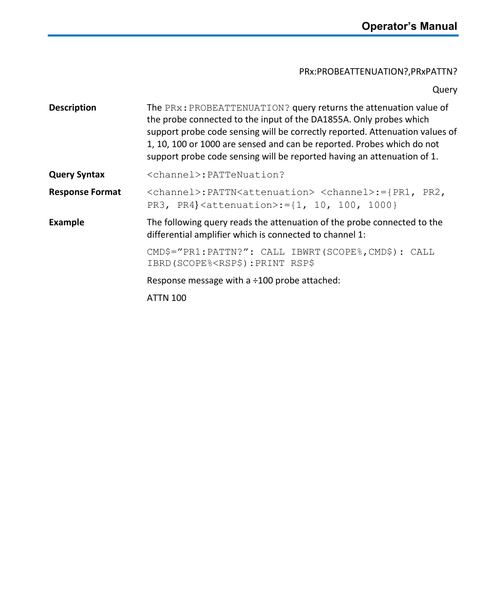 Probe attenuation | Teledyne LeCroy DA1855A User Manual | Page 59 / 94
