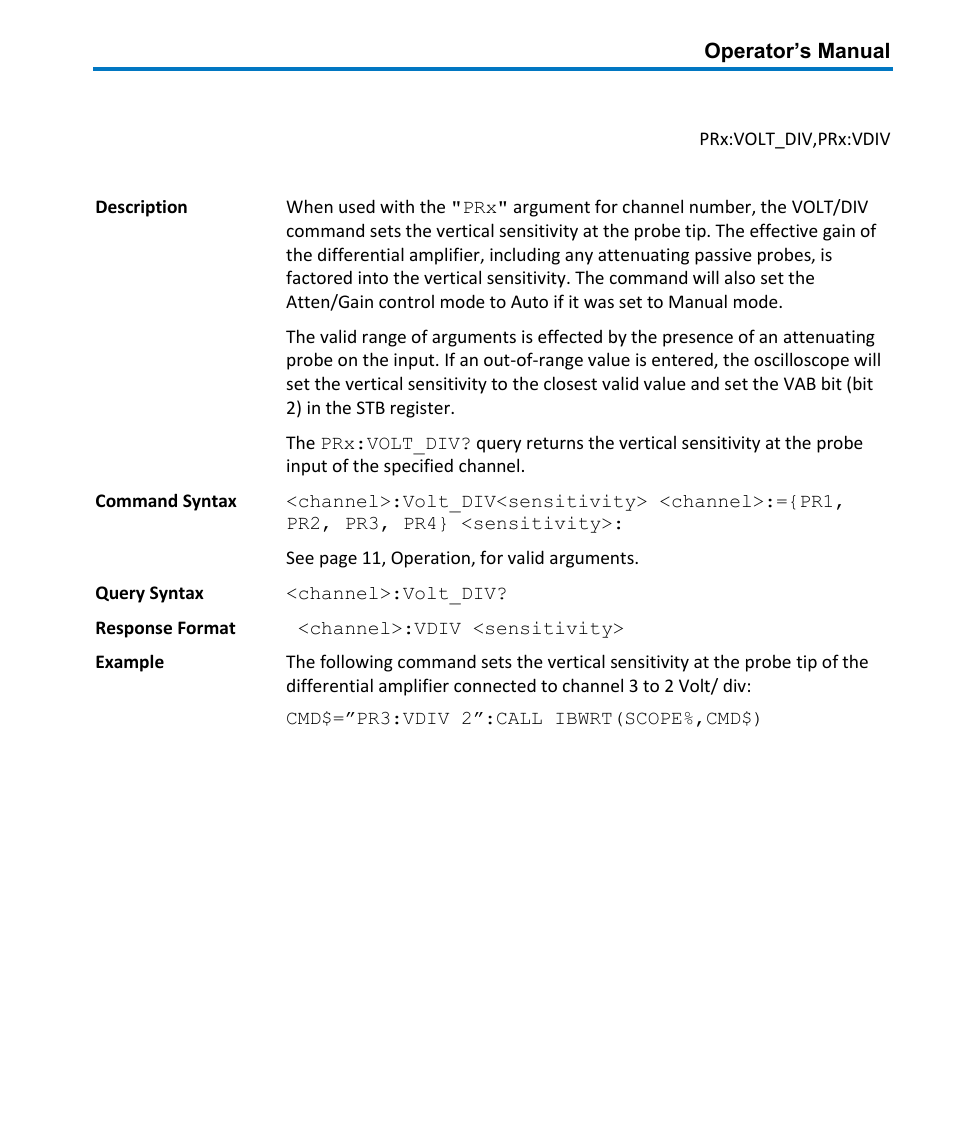 Volt / div | Teledyne LeCroy DA1855A User Manual | Page 61 / 94