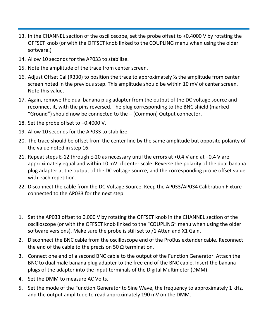 F. adjust gain (r322c) | Teledyne LeCroy AP033 User Manual | Page 50 / 62