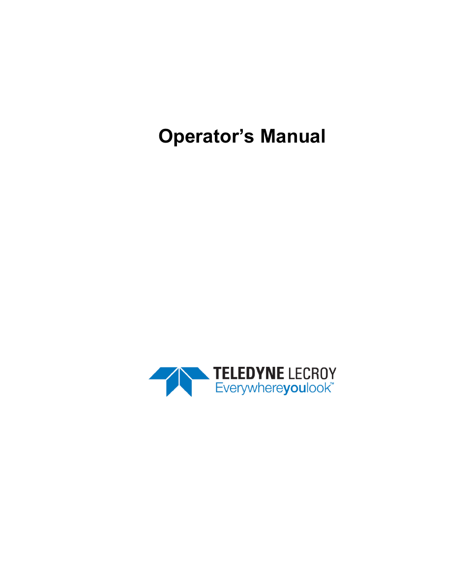 Operator’s manual, Ap034 active differential probe, May 2013 | Teledyne LeCroy AP034 User Manual | Page 3 / 60