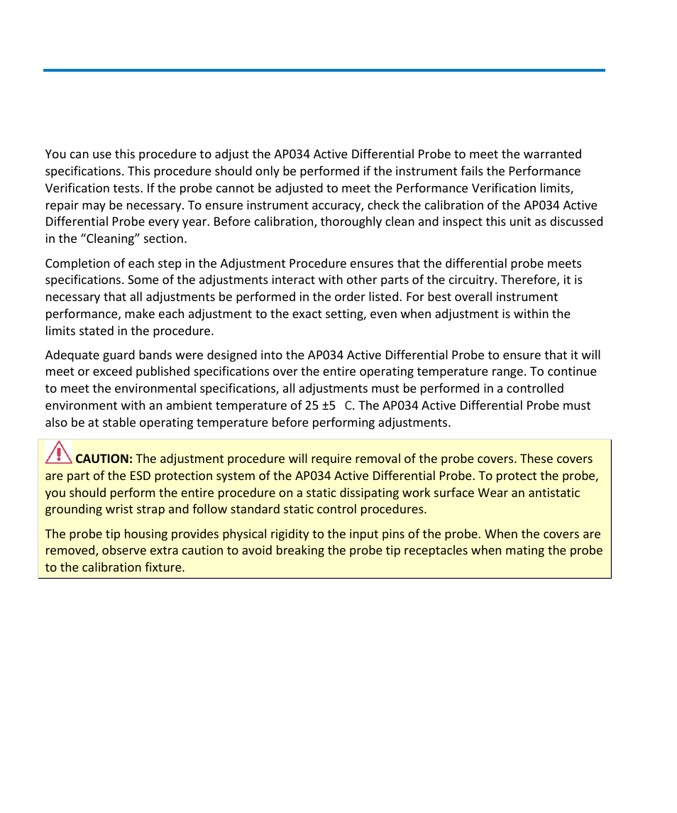 Adjustment procedure, Introduction | Teledyne LeCroy AP034 User Manual | Page 40 / 60