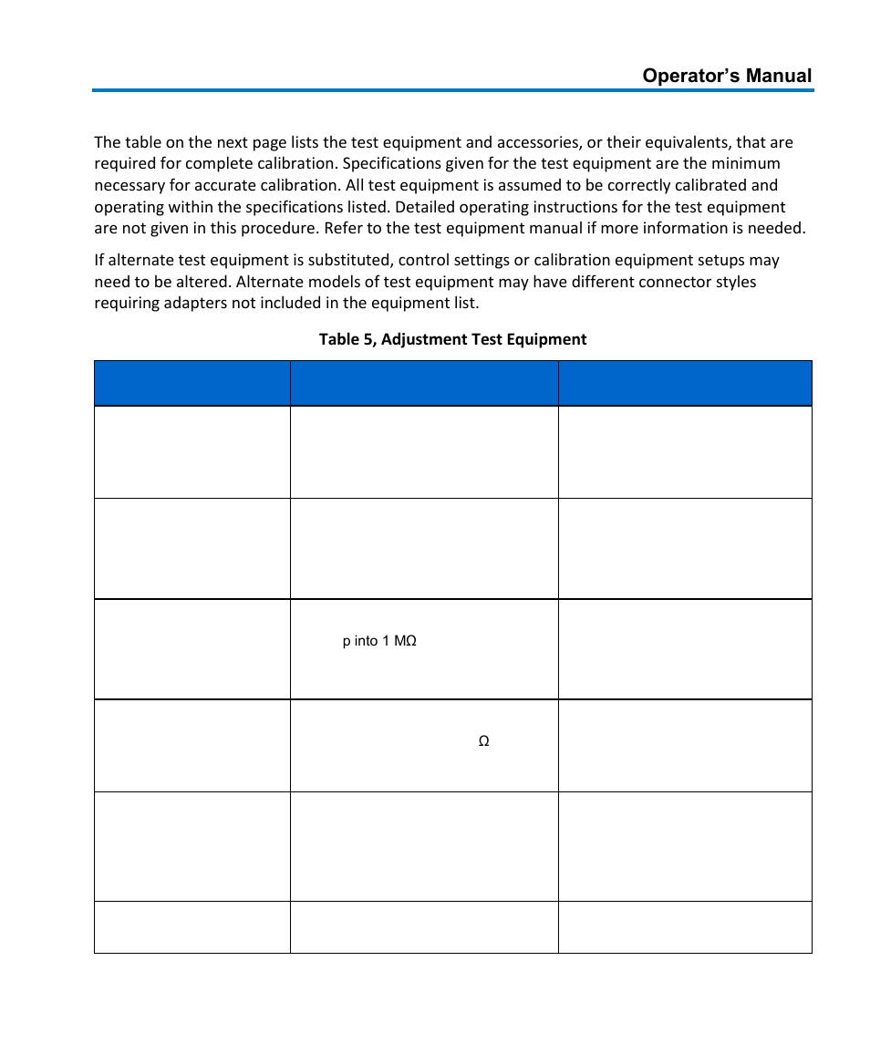 Test equipment required, Operator’s manual | Teledyne LeCroy AP034 User Manual | Page 41 / 60
