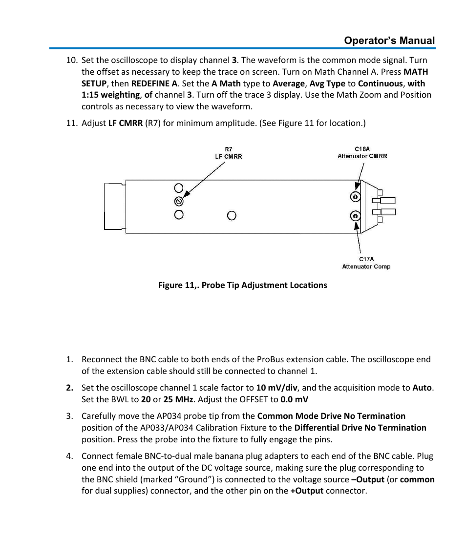 D. adjust offset (r330) | Teledyne LeCroy AP034 User Manual | Page 47 / 60
