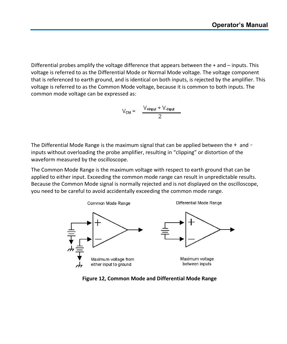 Reference information, Differential mode and common mode, Differential mode range and common mode range | Teledyne LeCroy AP034 User Manual | Page 53 / 60