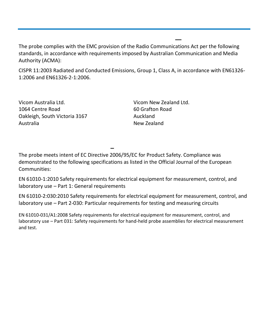 Safety compliance | Teledyne LeCroy AP034 User Manual | Page 56 / 60