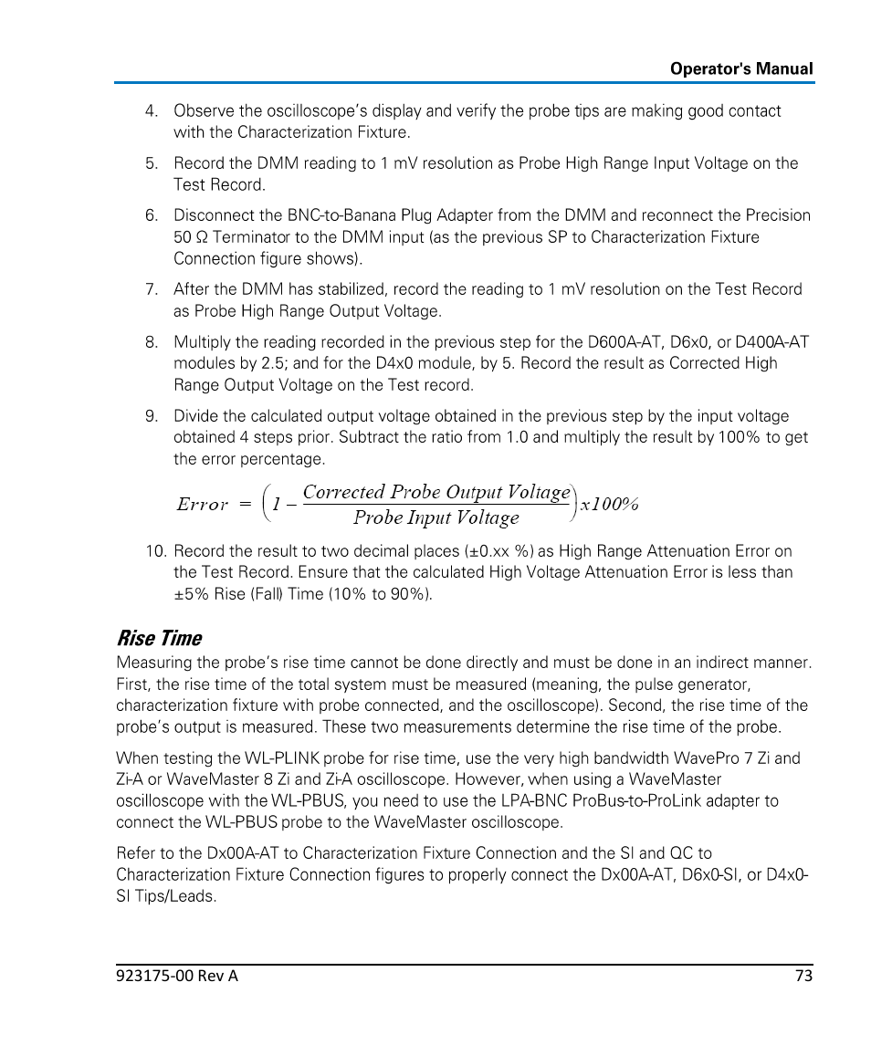 Teledyne LeCroy WaveLink Differential Probe Series (4, 6 GHz) User Manual | Page 79 / 108