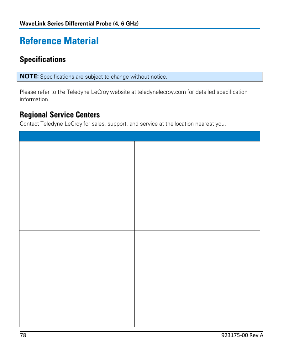 Teledyne LeCroy WaveLink Differential Probe Series (4, 6 GHz) User Manual | Page 84 / 108