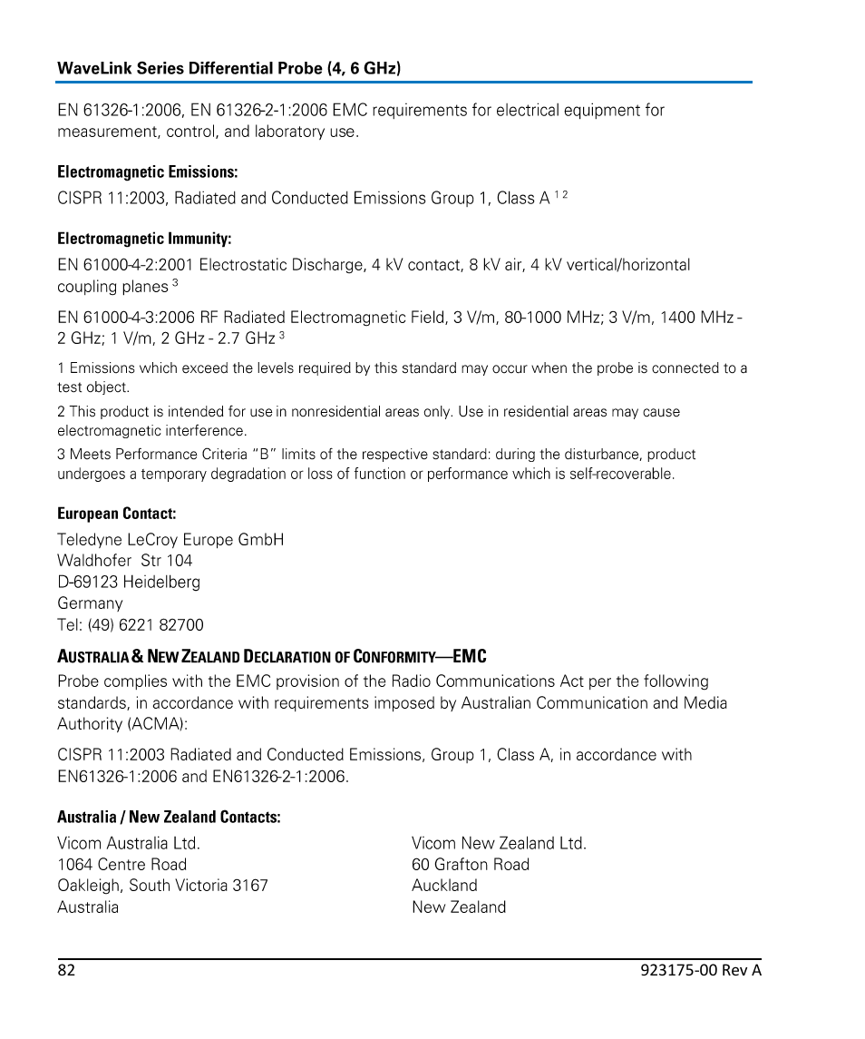 Teledyne LeCroy WaveLink Differential Probe Series (4, 6 GHz) User Manual | Page 88 / 108