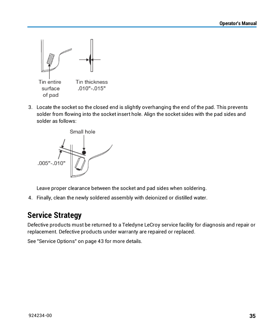 Service strategy | Teledyne LeCroy WaveLink Differential Probe Series (8-13 GHz) User Manual | Page 41 / 70