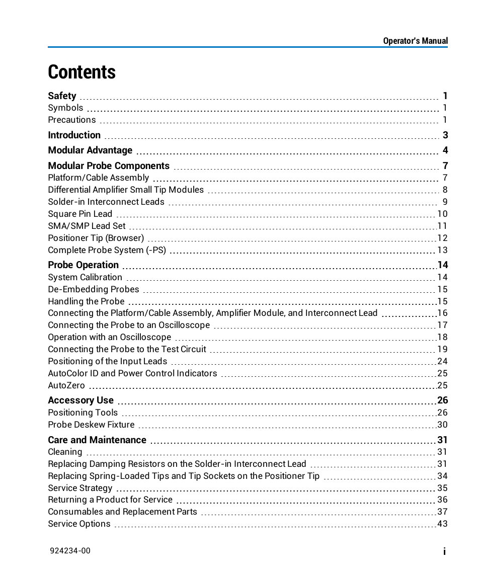 Teledyne LeCroy WaveLink Differential Probe Series (8-13 GHz) User Manual | Page 5 / 70