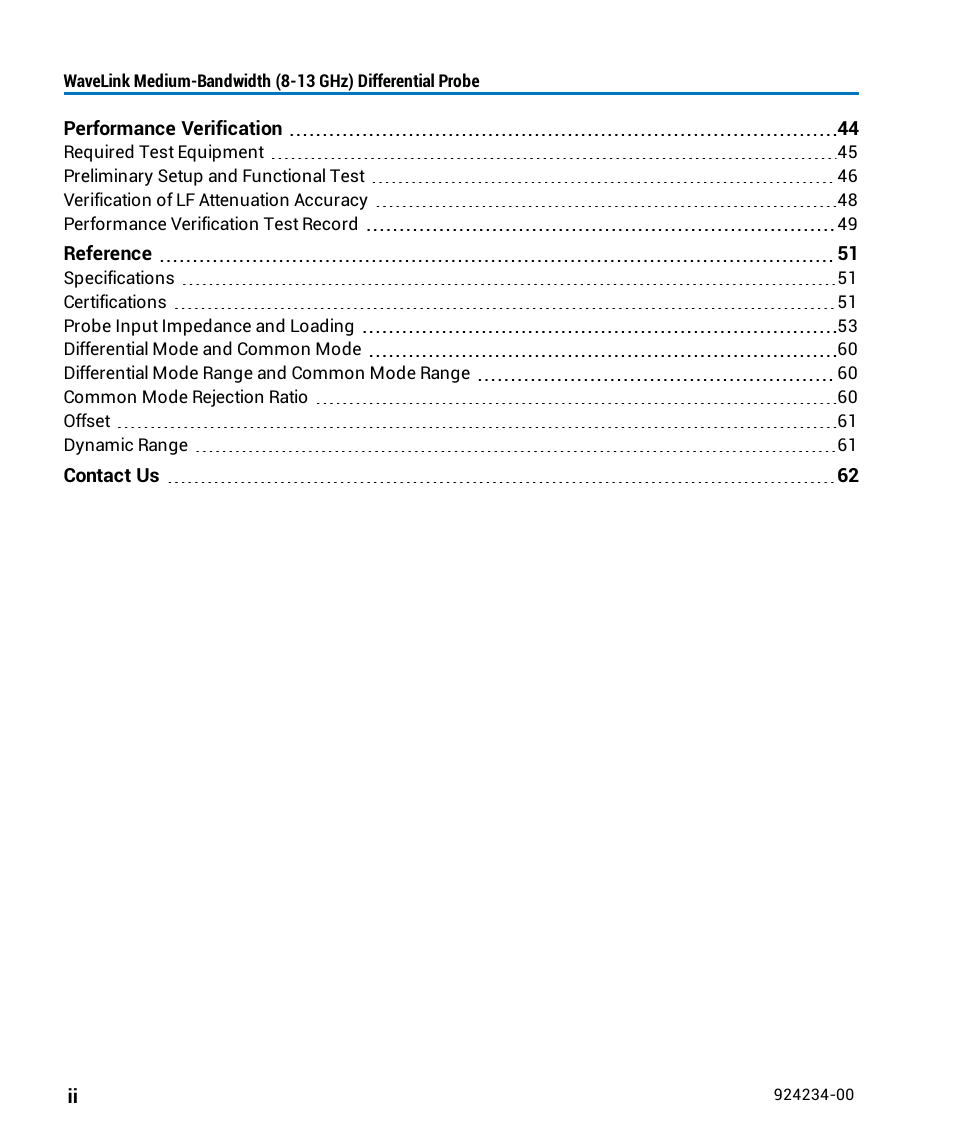 Teledyne LeCroy WaveLink Differential Probe Series (8-13 GHz) User Manual | Page 6 / 70