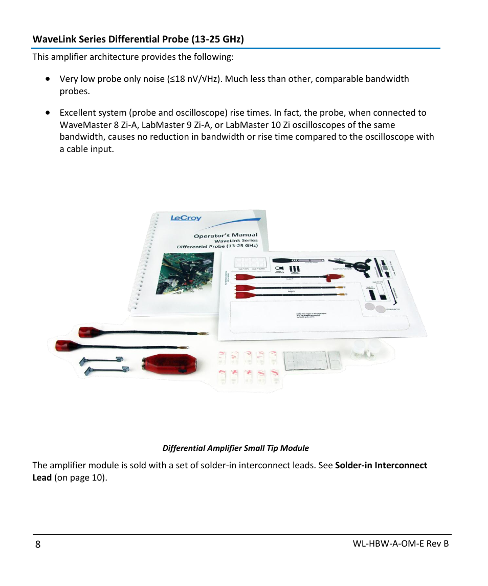 Teledyne LeCroy WaveLink Differential Probe Series (13-25 GHz) User Manual | Page 14 / 93