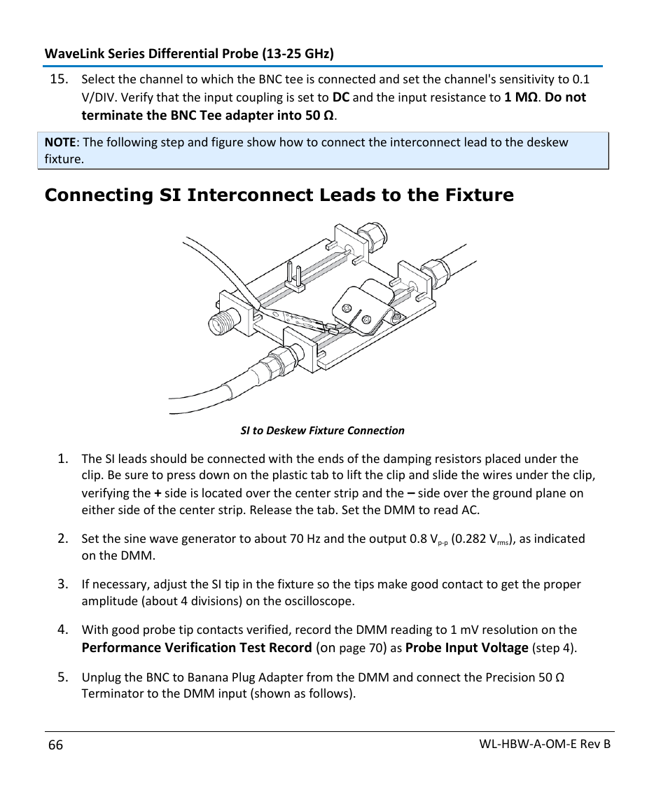 Connecting si interconnect leads to the fixture | Teledyne LeCroy WaveLink Differential Probe Series (13-25 GHz) User Manual | Page 72 / 93