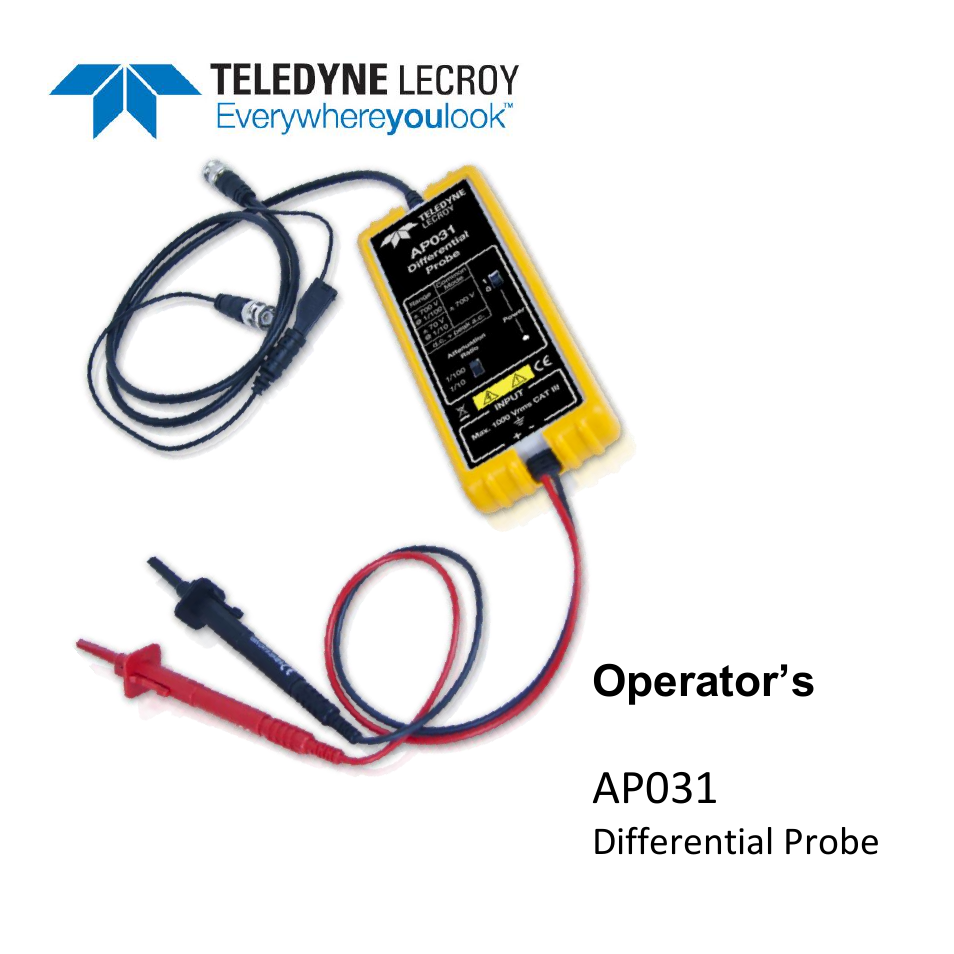 Teledyne LeCroy AP031 User Manual | 20 pages