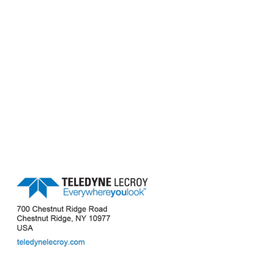 Teledyne LeCroy AP031 User Manual | Page 20 / 20