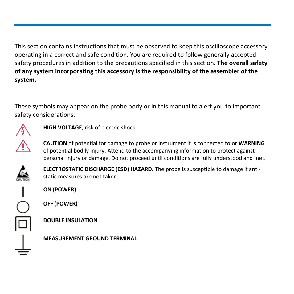Safety instructions, Symbols | Teledyne LeCroy AP031 User Manual | Page 4 / 20