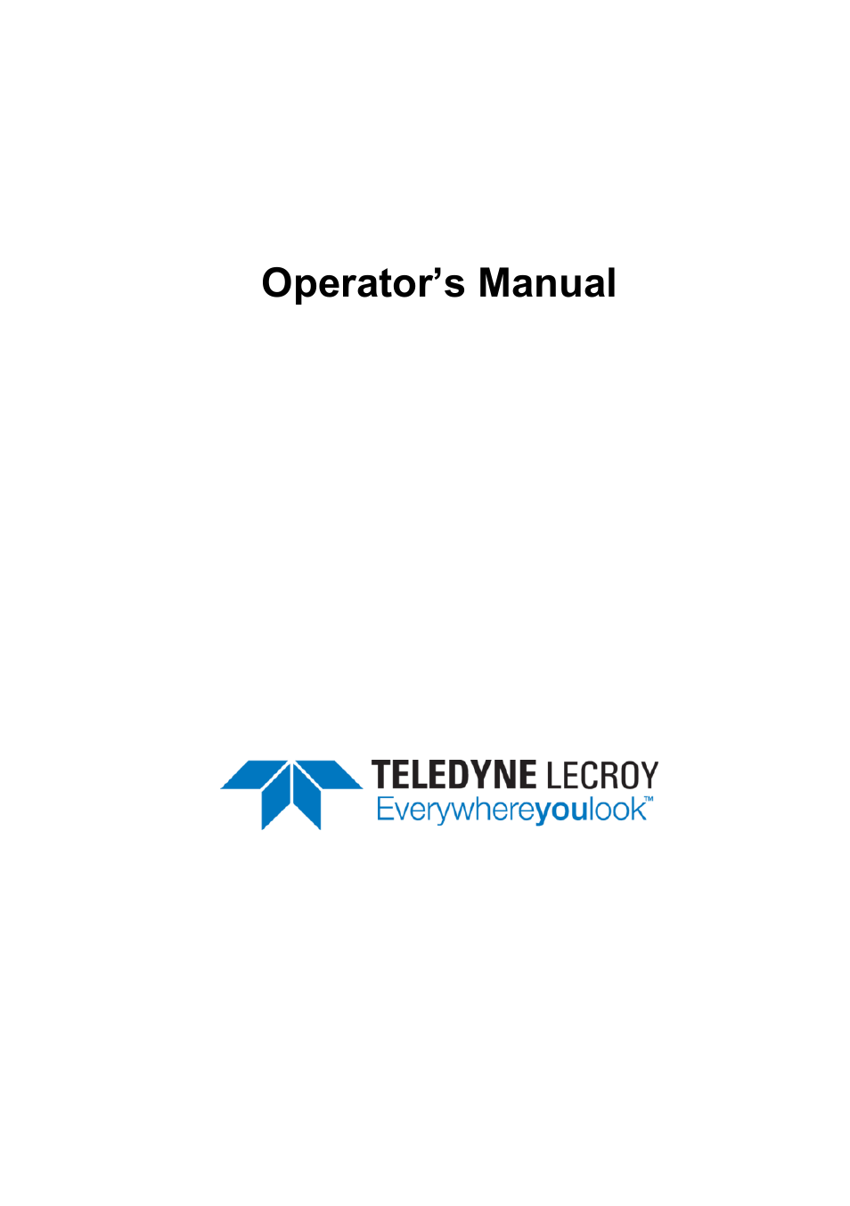 Operator’s manual, Oe695g optical-to-electrical converter | Teledyne LeCroy OE695G User Manual | Page 3 / 24