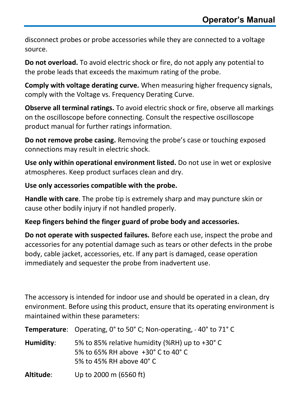 Operating environment | Teledyne LeCroy PP007 User Manual | Page 5 / 20