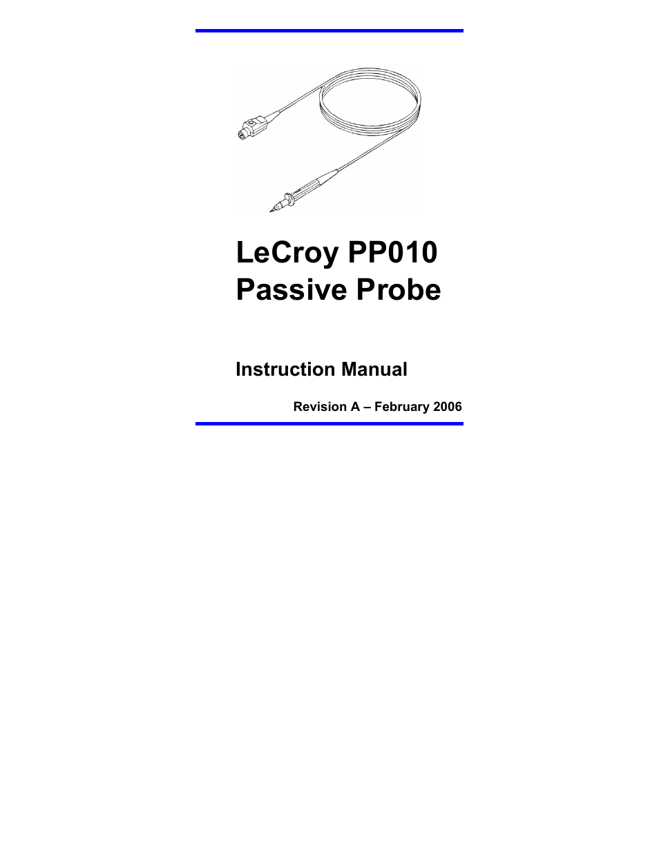 Teledyne LeCroy PP010 User Manual | 8 pages