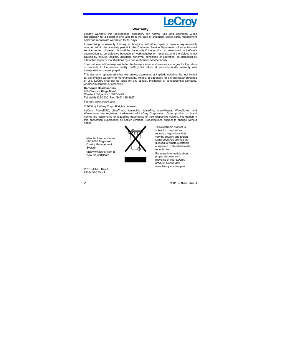 Teledyne LeCroy PP010 User Manual | Page 2 / 8