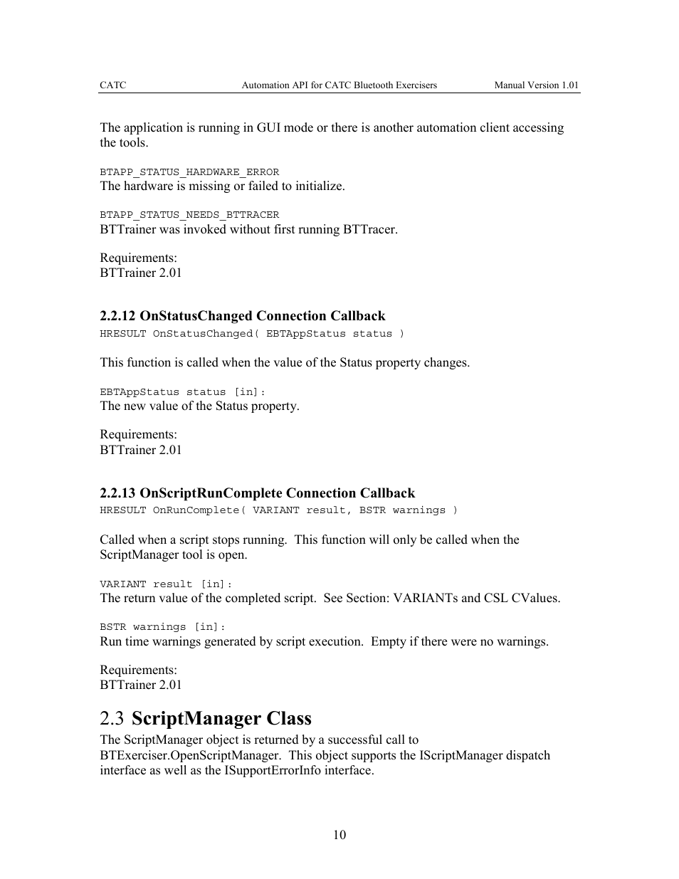 3 scriptmanager, Class, 3 scriptmanager class | Teledyne LeCroy Automation API for Bluetooth Exercisers User Manual | Page 13 / 17