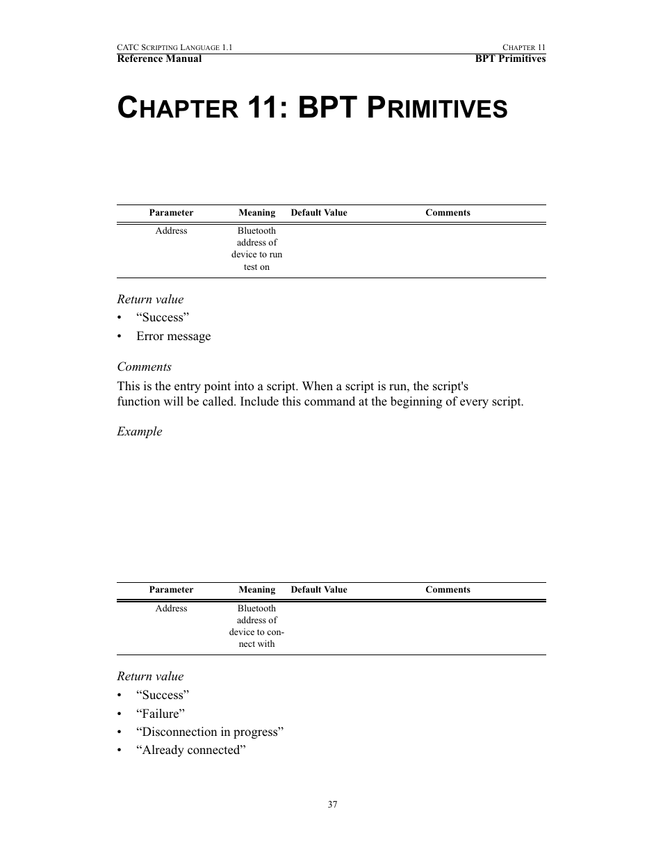 Chapter 11: bpt primitives, Runtest(), Connect() | 11 bpt primitives, Runtest() connect(), Bpt p, Hapter, Rimitives | Teledyne LeCroy BPT - References Manual User Manual | Page 41 / 46