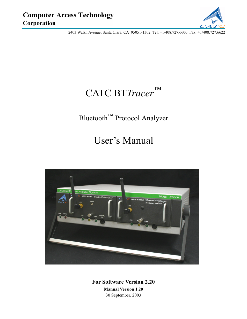 Teledyne LeCroy BTTracer_Trainer - BTTracer Users Manual User Manual | 197 pages