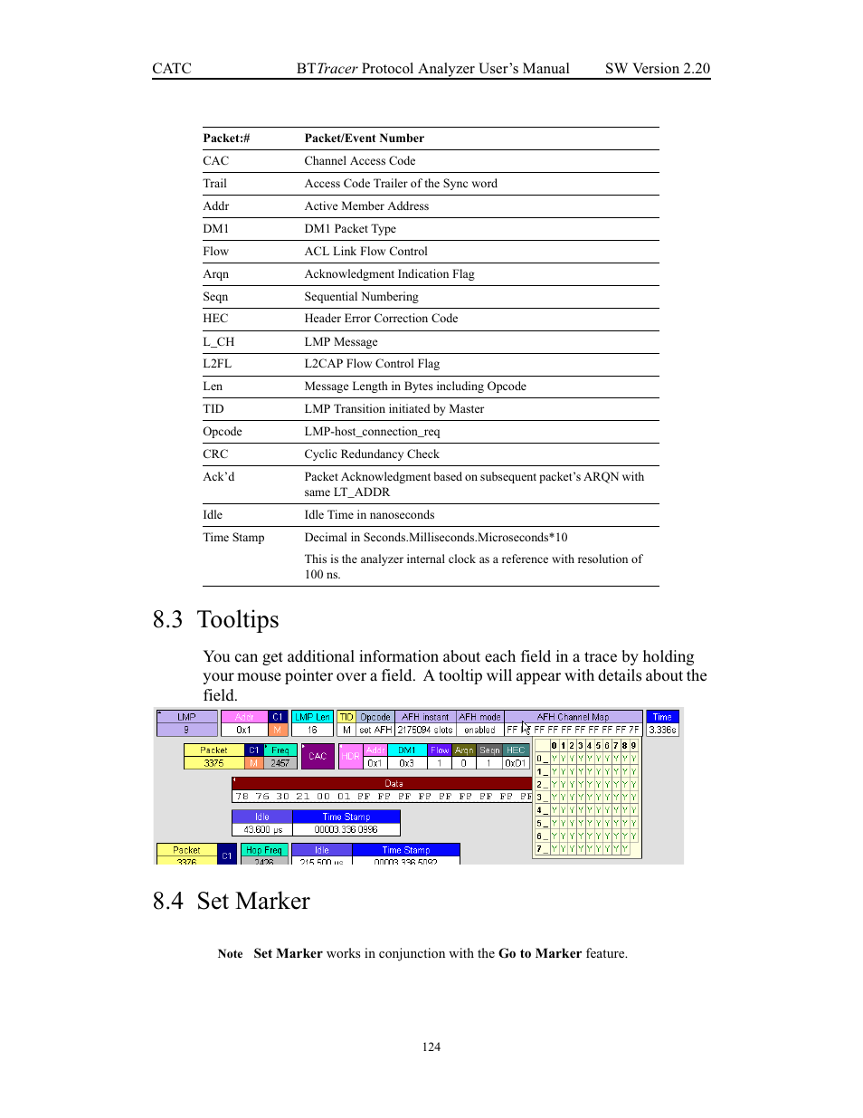 3 tooltips, 4 set marker, Tooltips set marker | Teledyne LeCroy BTTracer_Trainer - BTTracer Users Manual User Manual | Page 134 / 197
