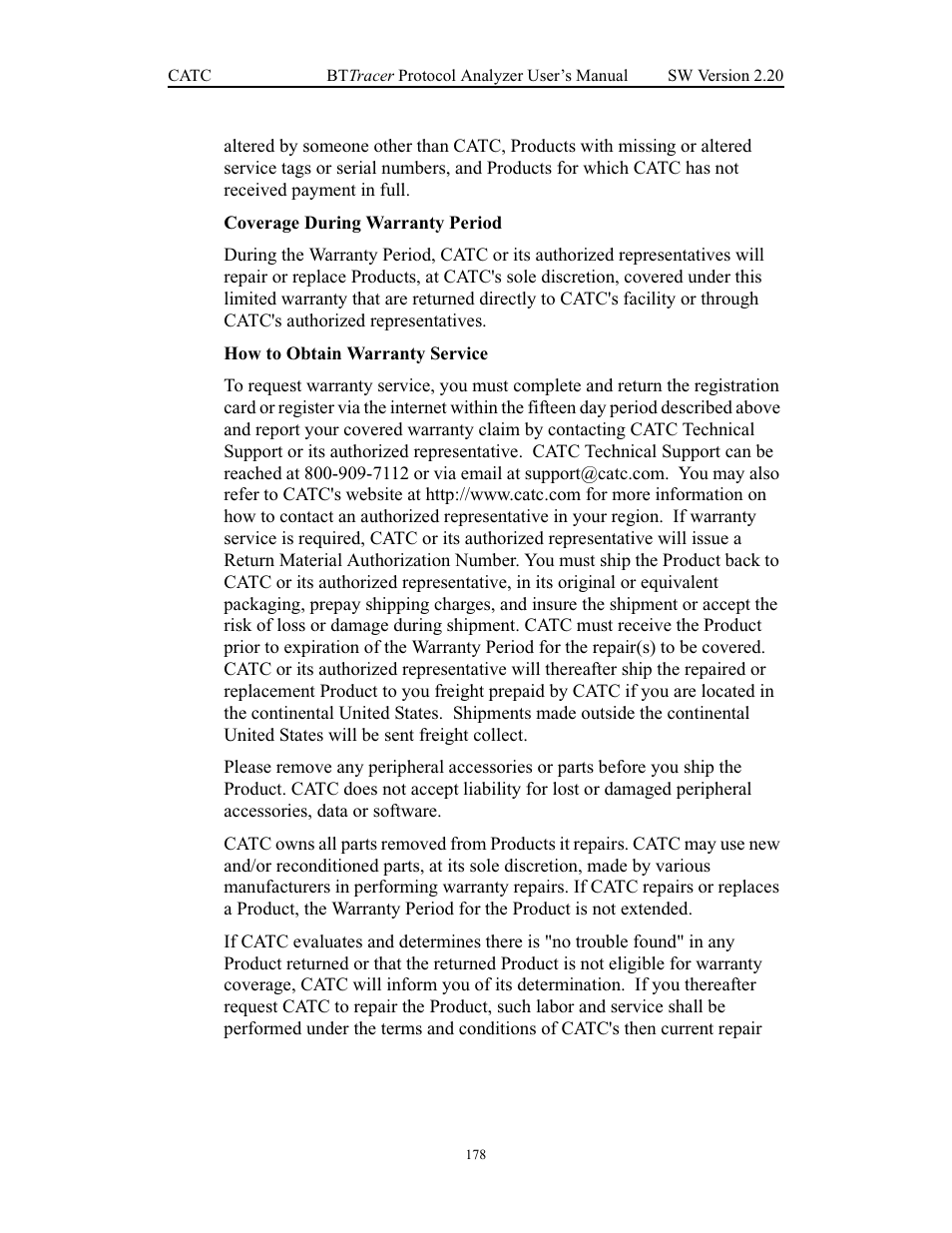 Teledyne LeCroy BTTracer_Trainer - BTTracer Users Manual User Manual | Page 188 / 197