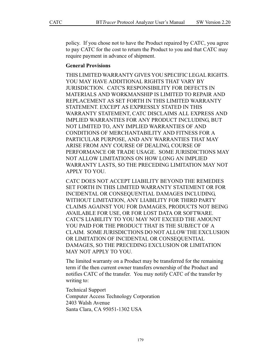 Teledyne LeCroy BTTracer_Trainer - BTTracer Users Manual User Manual | Page 189 / 197